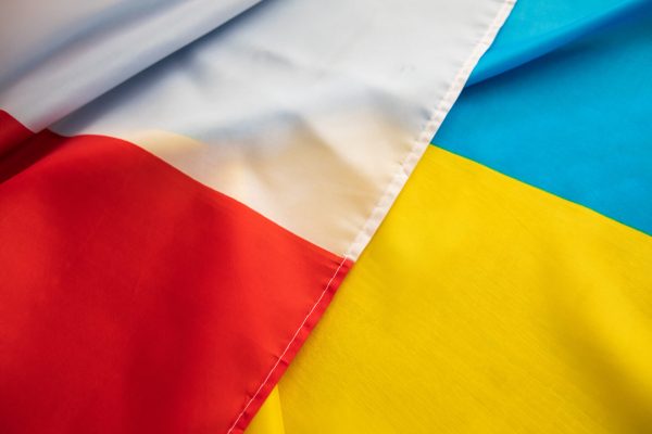 Poland ukrainian political relationship country flags close up